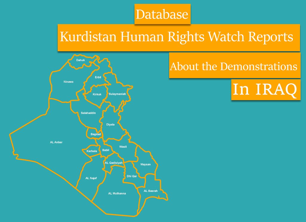 تقرير منظمة كردستان لمراقبة حقوق الانسان حول وضع اللتظاهرات في العراق